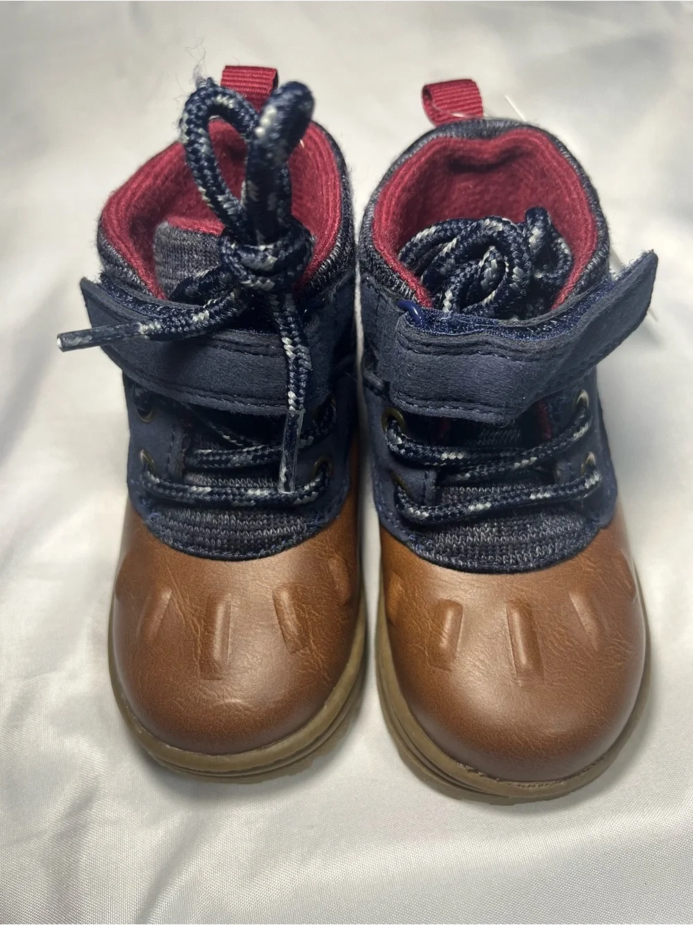 Carter’s Duck Toe Boots Toddler Boys Size 4 Navy Waterproof Style NWT‎